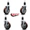 Service Caster 5'' Maroon Poly Wheel Swivel 1-1/2'' Expanding Stem Caster Set 2 Brakes, 4PK SCC-EX20S514-PPUB-MRN-2-TLB-2-112 - alternate 3